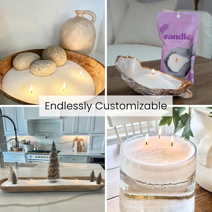 ®PearledCandle Sandle Pearled Candle 10 Oz – Clean Laundry, made from natural materials Luxury Long Lasting Sand Candles