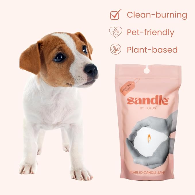 ®PearledCandle Sandle Pearled Candle 10 Oz – Clean Laundry, made from natural materials Luxury Long Lasting Sand Candles