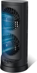 Personal Tower Cooling Fans that Blow Cold Air, Standing Small Desk Fan with 3 Speeds & Timer, 60° & 110° Oscillating Table