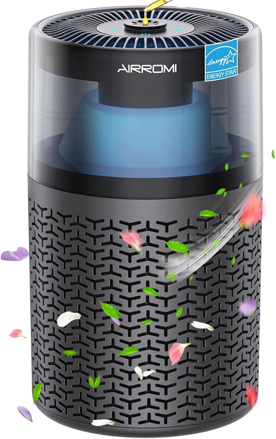 Pet Air Purifier for Home & Bedroom, HEPA Activated Carbon Filter, Removes Pet Dander & Odor, Allergies, Smoke, Hair, product
