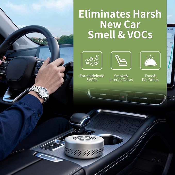 Pet & Car Odor Eliminator – Lasts 10 Years Nano-Catalyst Air Purifier Removes VOCs, alternate product view 3