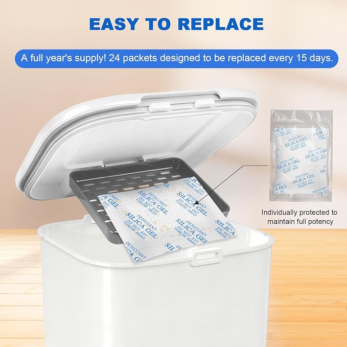 Pet Food Desiccant Bag for Most Smart Feeders, 24 Packs Replaced Desiccant Bags with Color Indicating for, alternate view 3