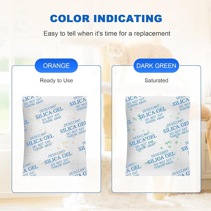 Pet Food Desiccant Bag for Most Smart Feeders, 24 Packs Replaced Desiccant Bags with Color Indicating for, alternate view 4