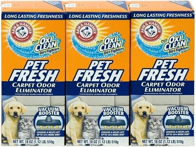 Pet Fresh Carpet Odor Eliminator Plus Oxi Clean Dirt Fighters (Pack of 3), 48.9 Ounce, alternate product view 2