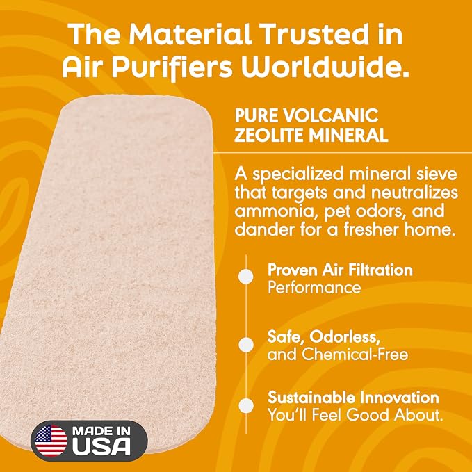 Pet Fresh for Blades, Zeolite Air Filters, Ceiling Fan Air Purifier Pads, Odorless Pet Odor Eliminator