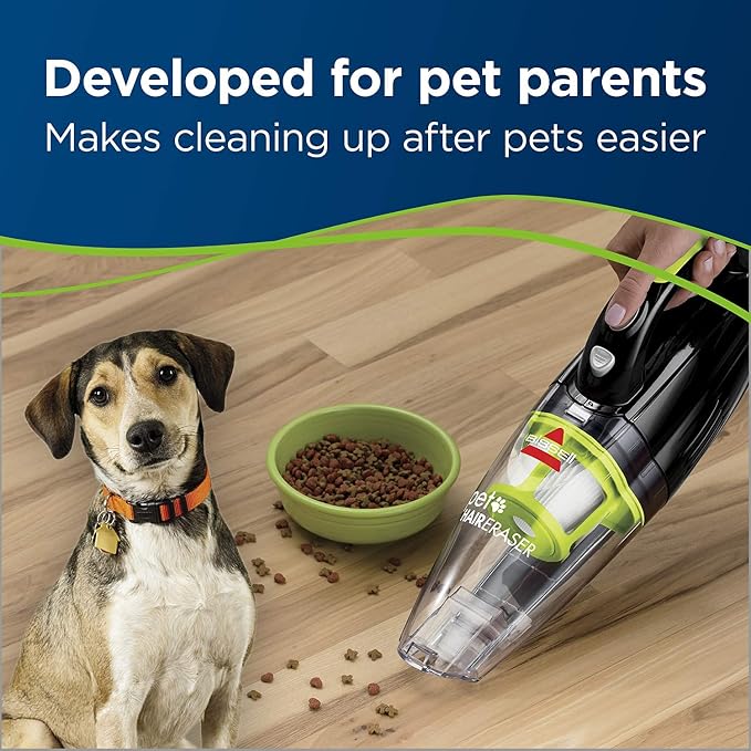 Pet Hair Eraser Cordless Hand Vacuum, Home, Auto, and Pet Vacuum, Crevice Tool, Upholstery Tool, and Motorized Brush