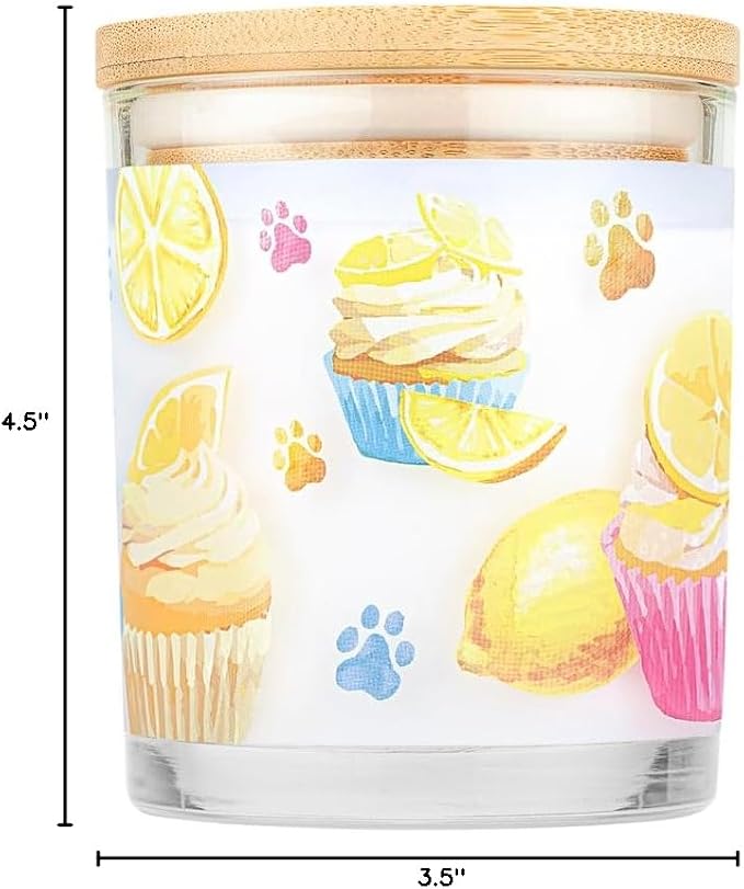Pet House Candles, Clean Long-Lasting Pet Odor Candles for Home, Plant-Based, 60 Hour Burn Time - Lemon Cupcake, alternate