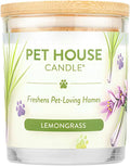 Pet House Candles, Long Burning Scented Candles for Pet Odors, Plant-Based, 60 Hour Burn Time - Lemongrass, 9 oz, product