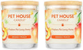 Pet House Candles, Plant-Based, Clean Burning, Long Lasting Pet Odor Candles for Home, 60 Hour Burn Time with a Natural Fiber