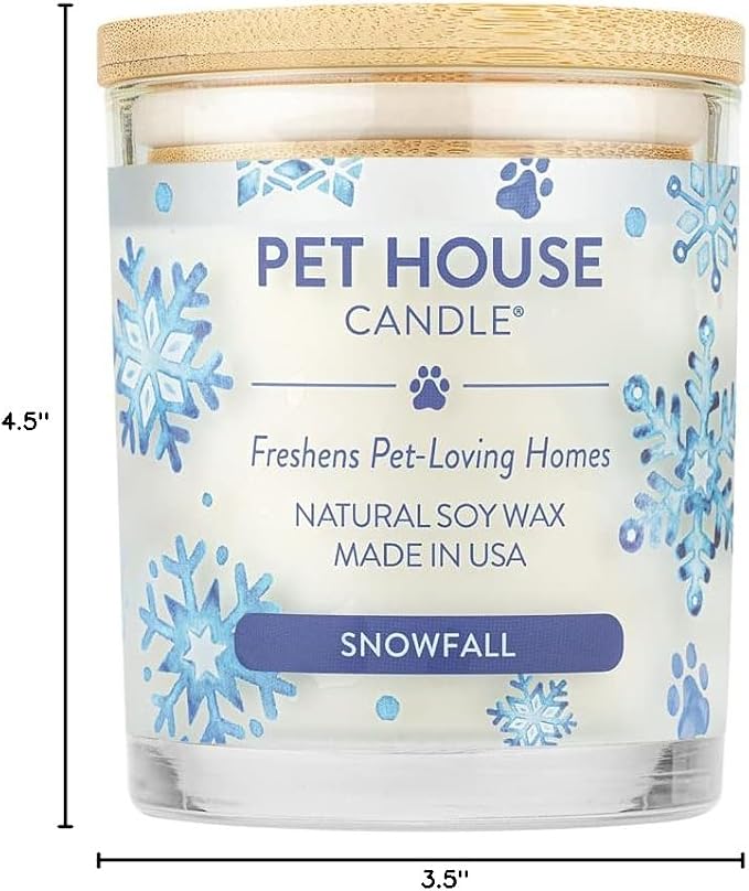 Pet House Candles Plant Based Cookie Scented Candle Clean Burning, Long Lasting for Home, Snowfall, alternate product view 10