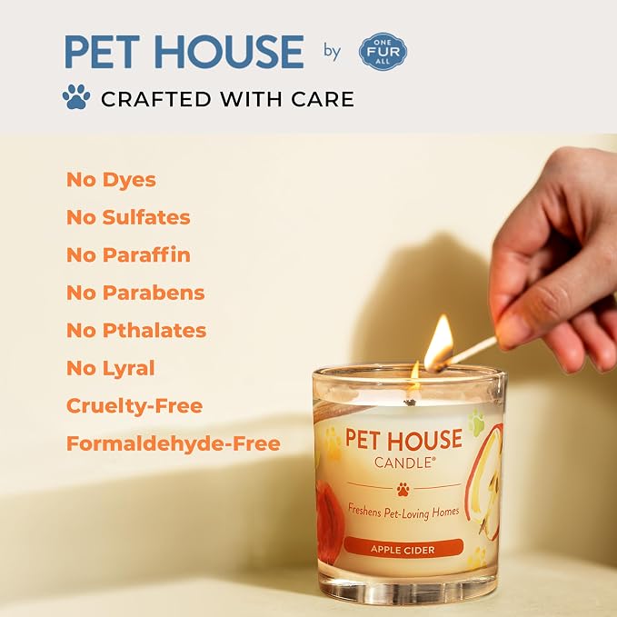 Pet House Fall Candles, Long Lasting, Clean Burning, Soy Wax Scented Candles for Pet Odor, Orange Spice, 2 Pack, alternate