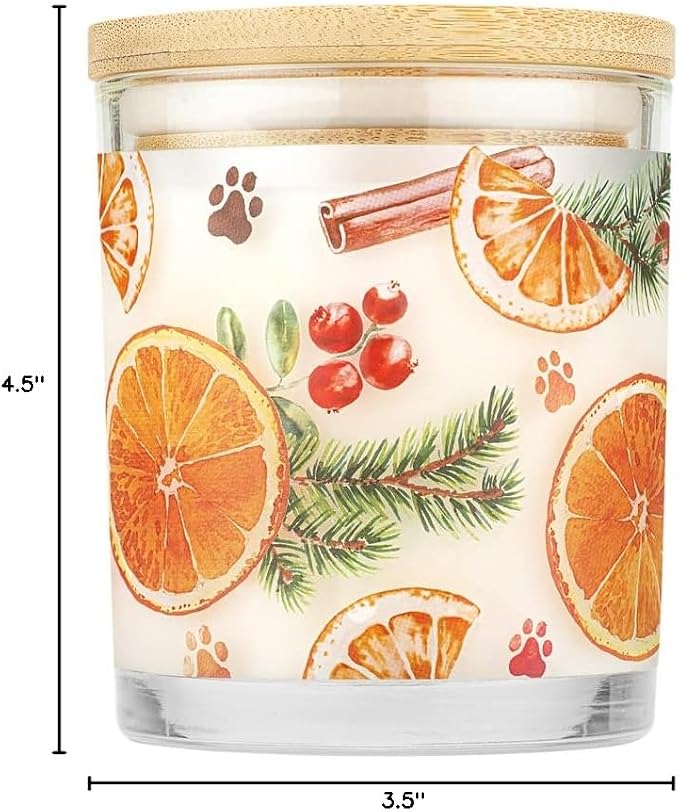 Pet House Fall Candles, Long Lasting, Clean Burning, Soy Wax Scented Candles for Pet Odor, Orange Spice, 2 Pack, alternate