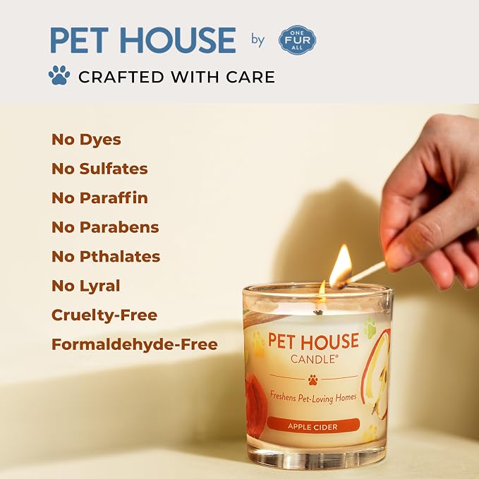 Pet House Fall Candles, Long Lasting, Clean Burning, Soy Wax Scented Candles for Pet Odor, Pumpkin Spice in, alternate view 3
