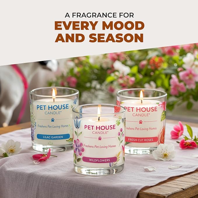 Pet House Fall Candles, Long Lasting, Clean Burning, Soy Wax Scented Candles for Pet Odor, Pumpkin Spice in, alternate view 8
