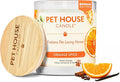 Pet House Fall Candles, Long Lasting, Clean Burning, Soy Wax Scented Candles for Pet Odor, Orange Spice in