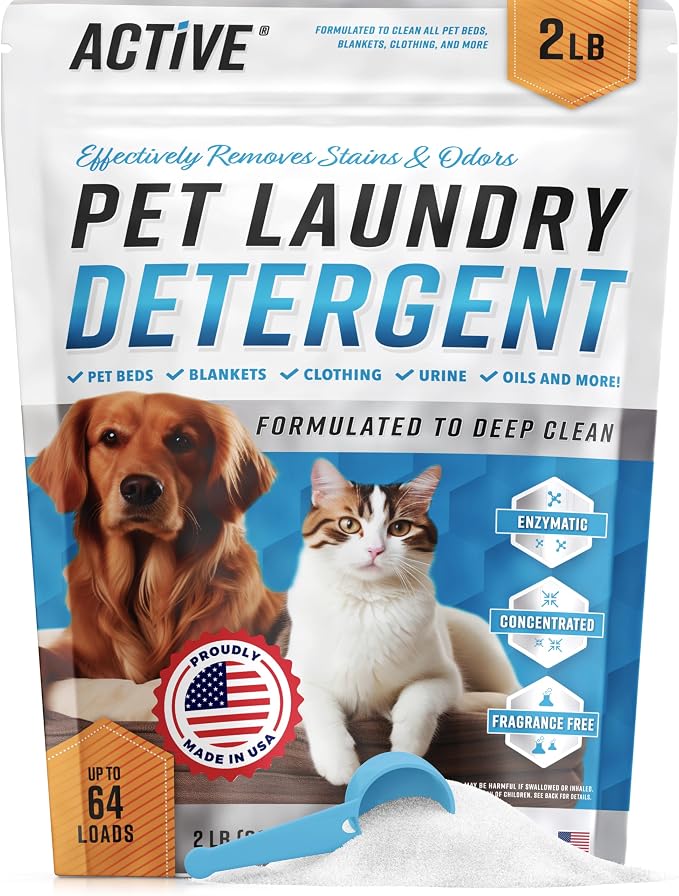 Pet Laundry Detergent Odor Remover - Enzyme Based Powder Detergent for Dogs Beds, Cat Pee, product image