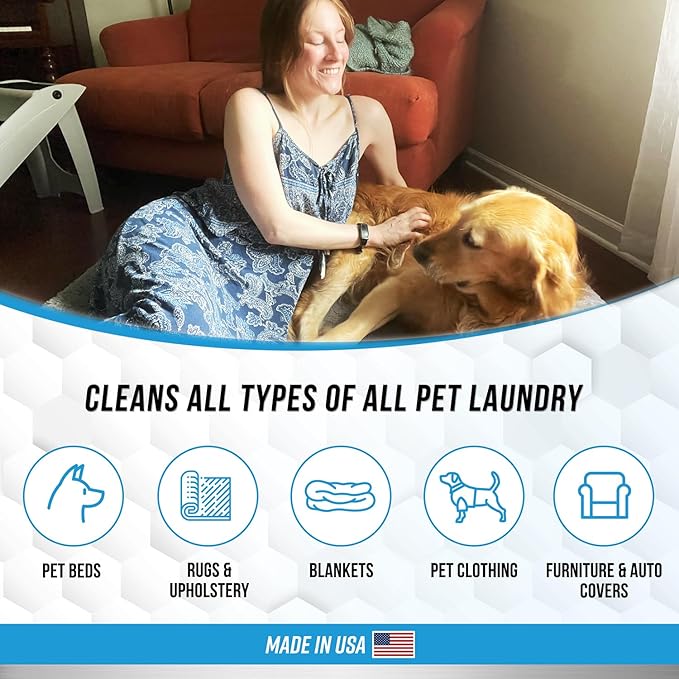 Pet Laundry Detergent Odor Remover - Enzyme Based Powder Detergent for Dogs Beds, Cat Pee, alternate product view 4