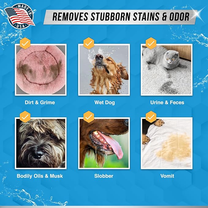 Pet Laundry Detergent Odor Remover - Enzyme Based Powder Detergent for Dogs Beds, Cat Pee, alternate product view 5