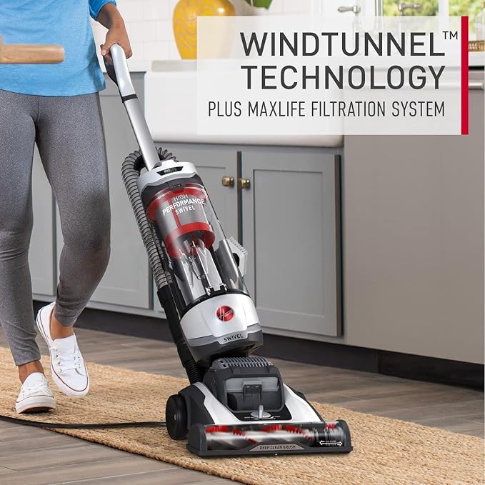 Pet MaxLife Elite Swivel Vacuum Cleaner with HEPA Media Filtration, Bagless Multi-Surface Upright for Carpet and Hard Floors