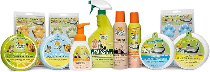 Pet Odor Absorbing Solid Air Freshener for Home, Air Purifier, Fresh Citrus, Must have Pet Supplies, 8 Oz (Pack of 3)