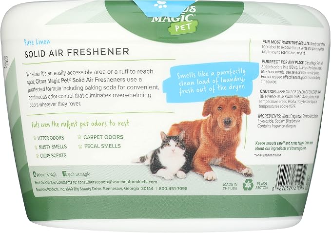Pet Odor Absorbing Solid Air Freshener, Pure Linen, 20-Ounce, Pack of 2, alternate product view 2