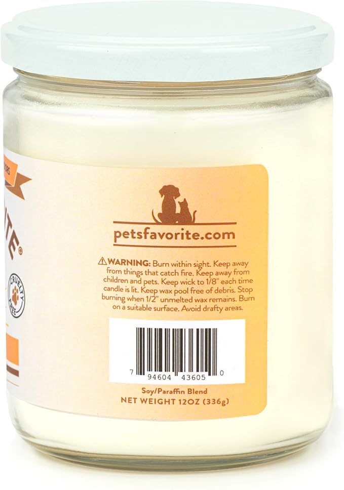 Pet Odor Candle, Clean Burning, Long Lasting Candles with a Natural Fiber Wick and 70 Hour Burn Time, Pumpkin Spice Pack of