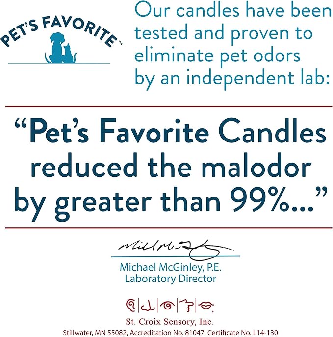 Pet Odor Candle, Clean Burning, Long Lasting Scented Candles with a Cotton Wick. (Calming Lavender/French Vanilla, Pack of