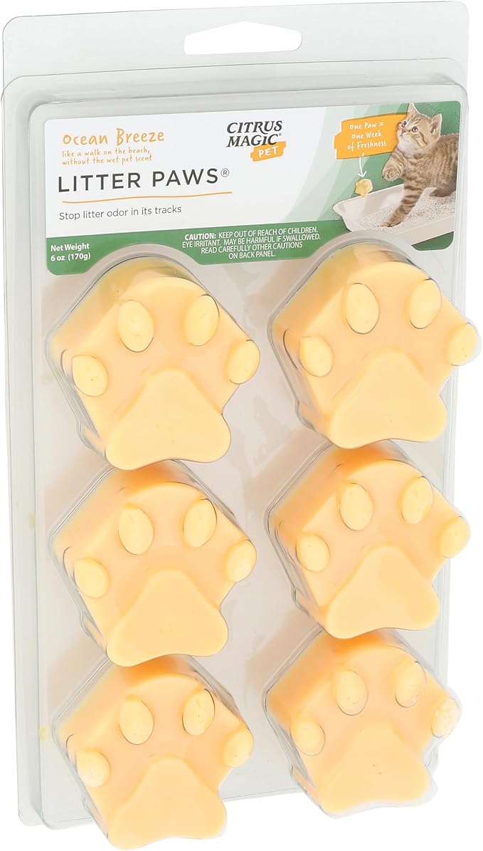 Pet Odor Control Paws for Litter, Ocean Breeze, 6-Count, Pack of 2 in Blue/Turquoise., alternate view 2