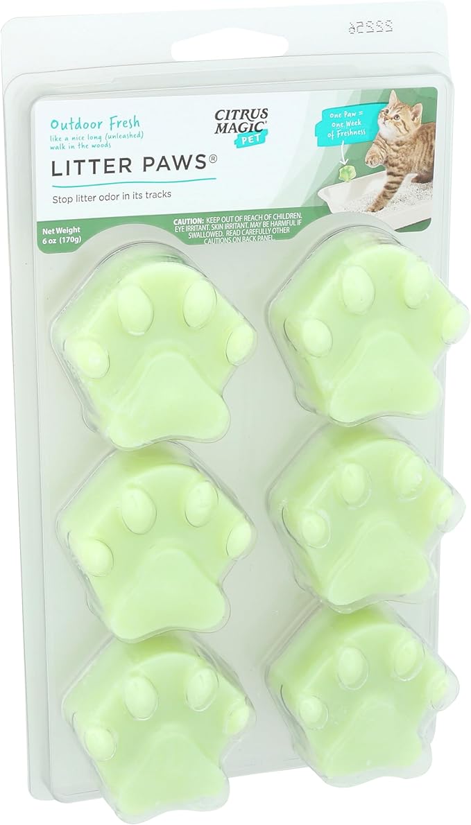 Pet Odor Control Paws for Litter, Outdoor Fresh, 6-Count, Pack of 2, alternate product view 2