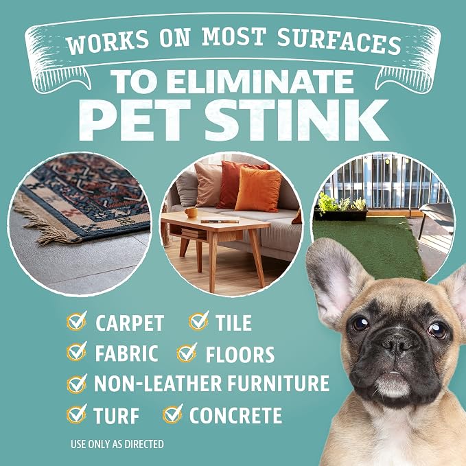 Pet Odor Eliminator – Citrus Concentrate (8 oz, Makes 128 oz) + 1 Gallon Cleaner for Dog and Cat Urine, Stains, alternate