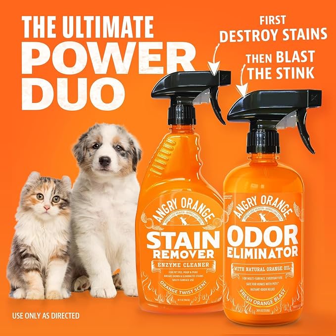Pet Odor Eliminator for Dog and Cat Urine, Carpet Stains, and Strong Smells – Citrus Cleaner with Natural Orange, alternate