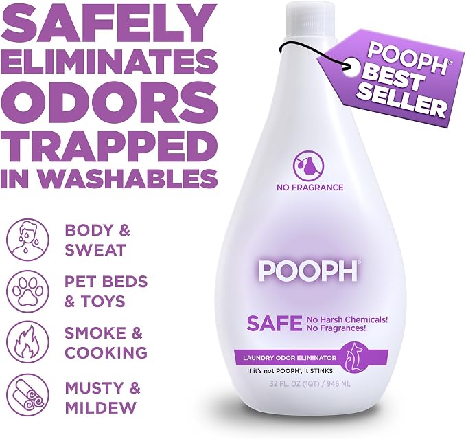 Pet Odor Eliminator & Laundry Additive - 2-32oz Bottles - Eliminates Odors at the Molecular Level, Dogs, Cats, Freshener