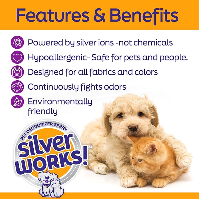 Pet Odor Eliminator Spray For Home - Safe, Natural, Silver Ion Deodorizer - Cat, alternate product view 2