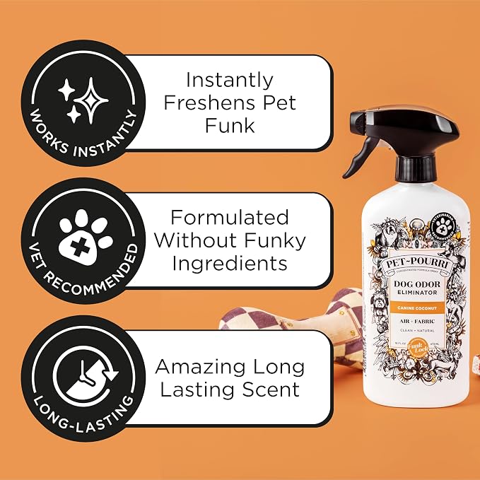 Pet- Pet Odor Air + Fabric Odor Eliminator Spray, Canine Coconut, 16 Fl Oz, alternate product view 3