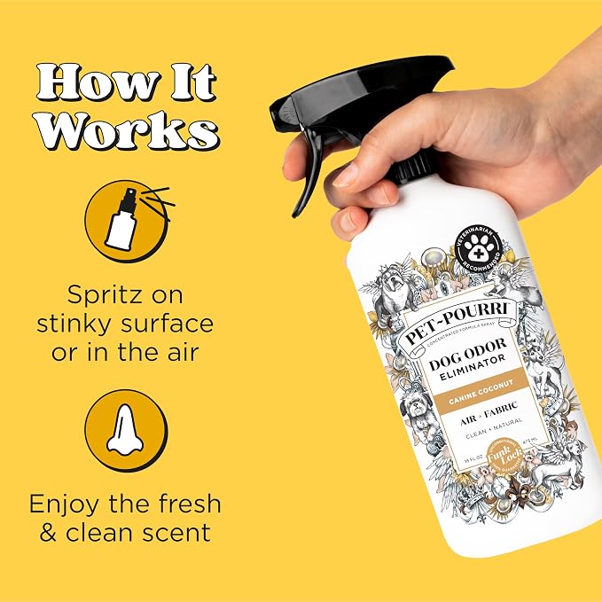 Pet- Pet Odor Air + Fabric Odor Eliminator Spray, Canine Coconut, 16 Fl Oz, alternate product view 5