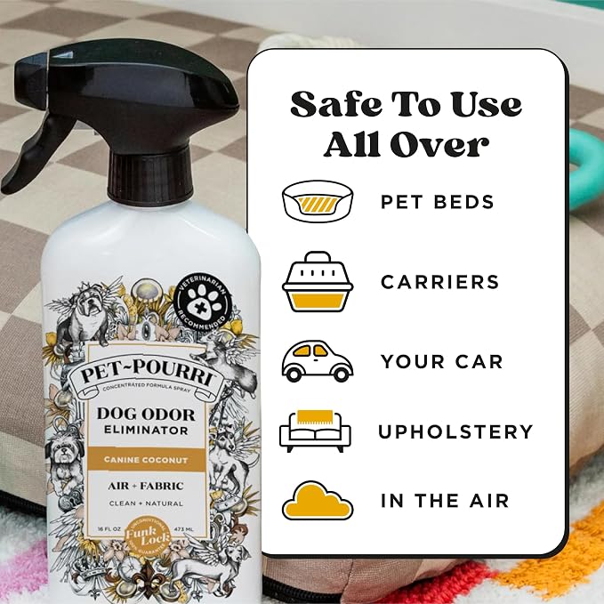 Pet- Pet Odor Air + Fabric Odor Eliminator Spray, Canine Coconut, 16 Fl Oz, alternate product view 7