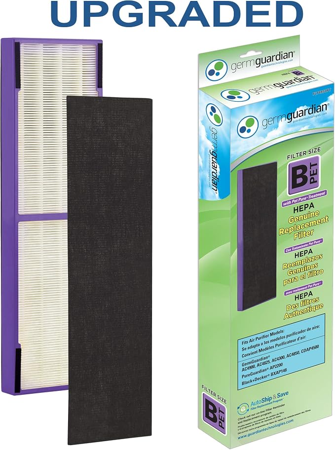 Pet Pure HEPA Genuine Replacement Filter B, Removes 99.97% of Pollutants for AC4825, AC4820, AC4850, AC4870, CDAP4500