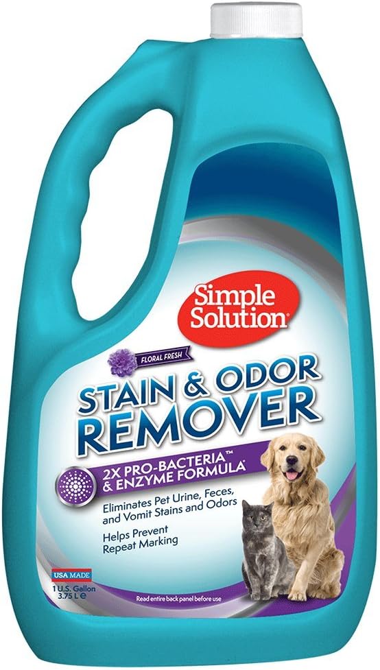 Pet Stain and Odor Remover | Enzymatic Cleaner with 2X Pro-Bacteria Cleaning Power | Floral Fresh, 1 Gallon, product image