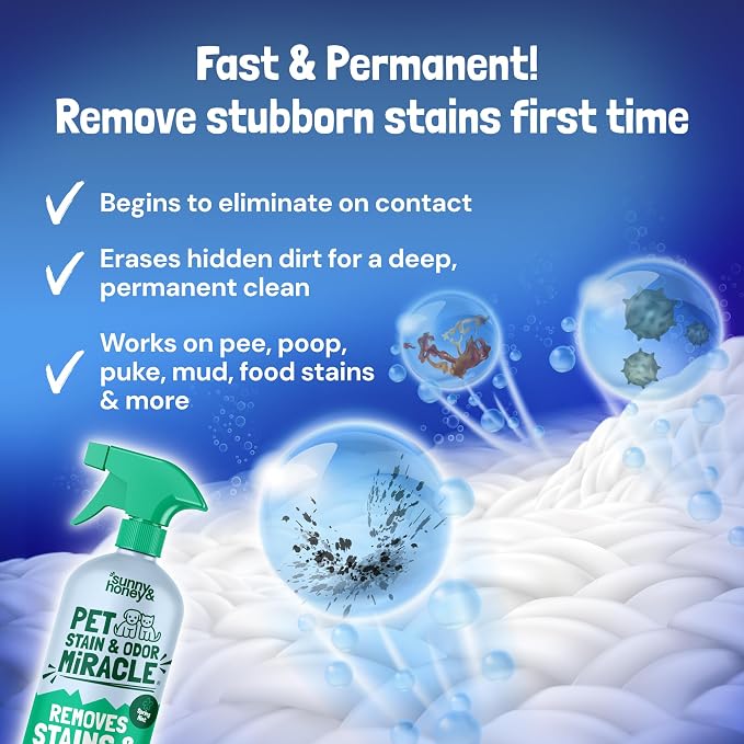 Pet Stain and Odor Remover - Enzyme Cleaner for Dog Urine and Poop on Carpets and Furniture, alternate product view 3