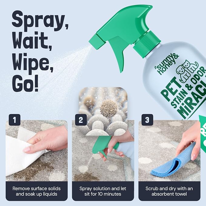 Pet Stain and Odor Remover - Enzyme Cleaner for Dog Urine and Poop on Carpets and Furniture, alternate product view 8