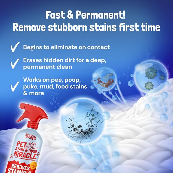 Pet Stain and Odor Remover - Enzyme Cleaner for Dog Urine and Poop on Carpets and Furniture, alternate product view 3