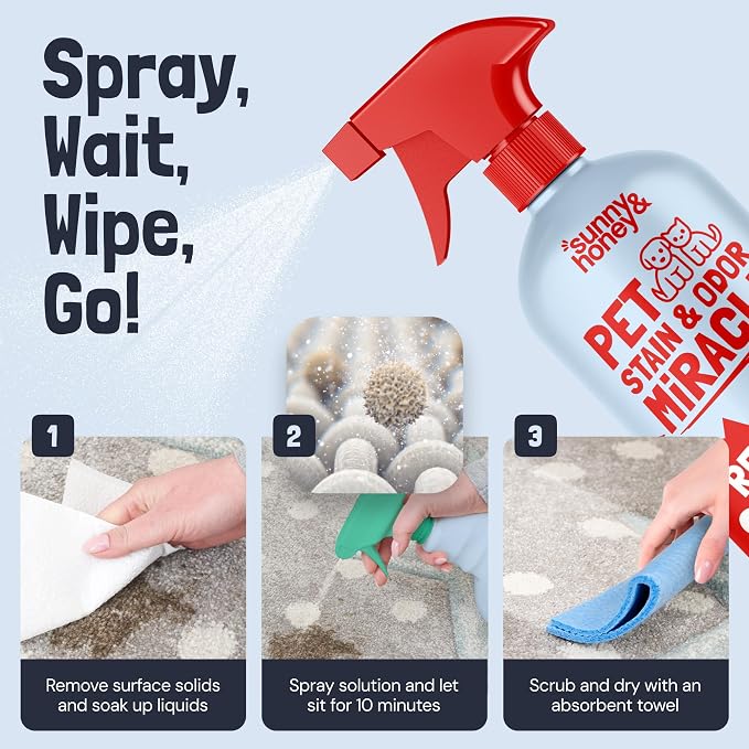 Pet Stain and Odor Remover - Enzyme Cleaner for Dog Urine and Poop on Carpets and Furniture, alternate product view 8