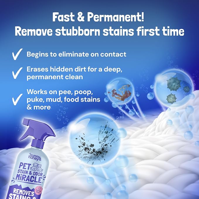 Pet Stain and Odor Remover - Enzyme Cleaner for Dog Urine and Poop on Carpets and Furniture, alternate product view 3