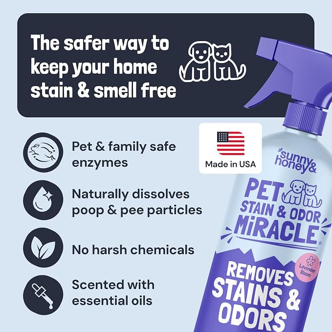 Pet Stain and Odor Remover - Enzyme Cleaner for Dog Urine and Poop on Carpets and Furniture, alternate product view 5