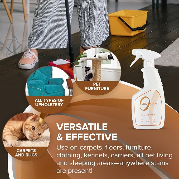 Pet Stain Remover & Odor Eliminator - Permanently Remove Stain & Odor with Patented Technology for Carpet, alternate product