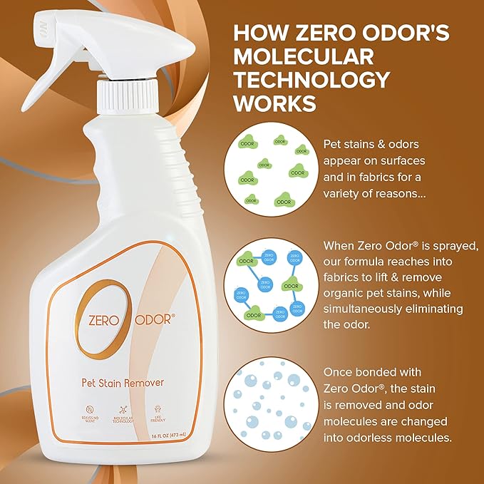 Pet Stain Remover & Odor Eliminator - Permanently Remove Stain & Odor with Patented Technology for Carpet, alternate product