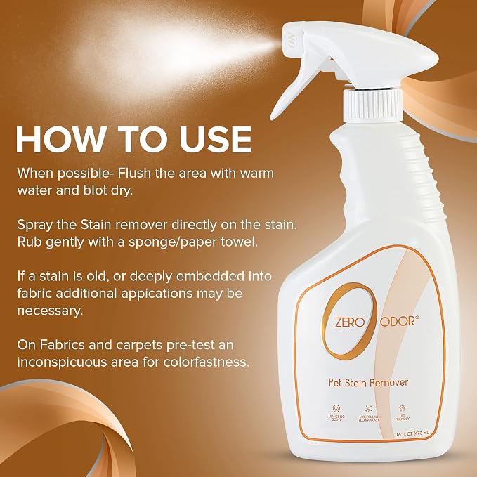 Pet Stain Remover & Odor Eliminator - Permanently Remove Stain & Odor with Patented Technology for Carpet, alternate product