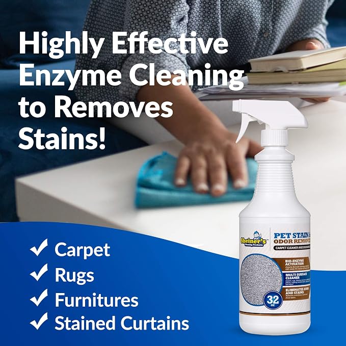 Pet Stain Remover & Pet Odor Eliminator, Advanced Cleaning Bio-Enzyme Cleaner Solution for Carpets, Rugs, alternate product