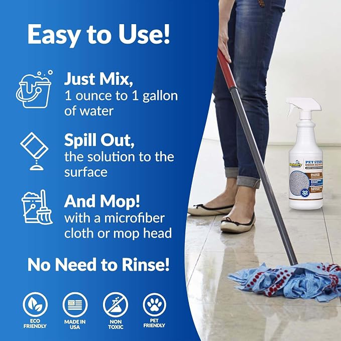 Pet Stain Remover & Pet Odor Eliminator, Advanced Cleaning Bio-Enzyme Cleaner Solution for Carpets, Rugs, alternate product