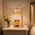 Petal Candle Warmer Lamp with Timer & Dimmable Light Champagne Gold, product image